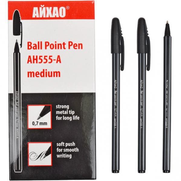 Ручка кулькова AH-555 AIHAO чорна original