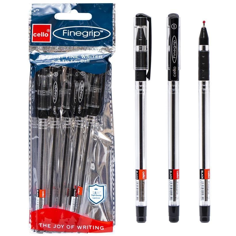 Ручка кулькова Cello FINEGRIP чорна. 388B