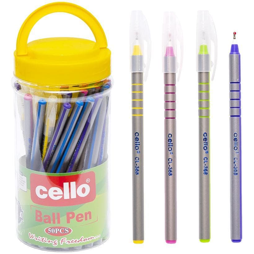 Ручка масляна Cello CL-368 PVC синя