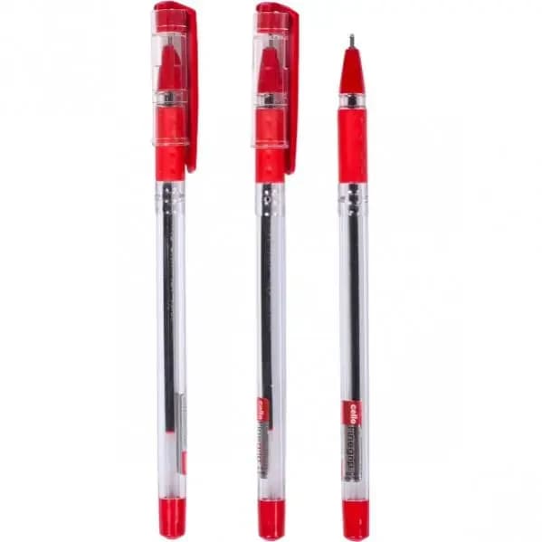 Ручка кулькова Cello FINEGRIP червона, 388B