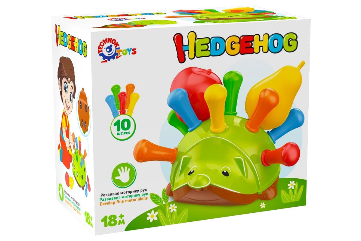 Розвиваюча іграшка-сортер "Їжачок" на коліщатках | Technok Toys (8300)