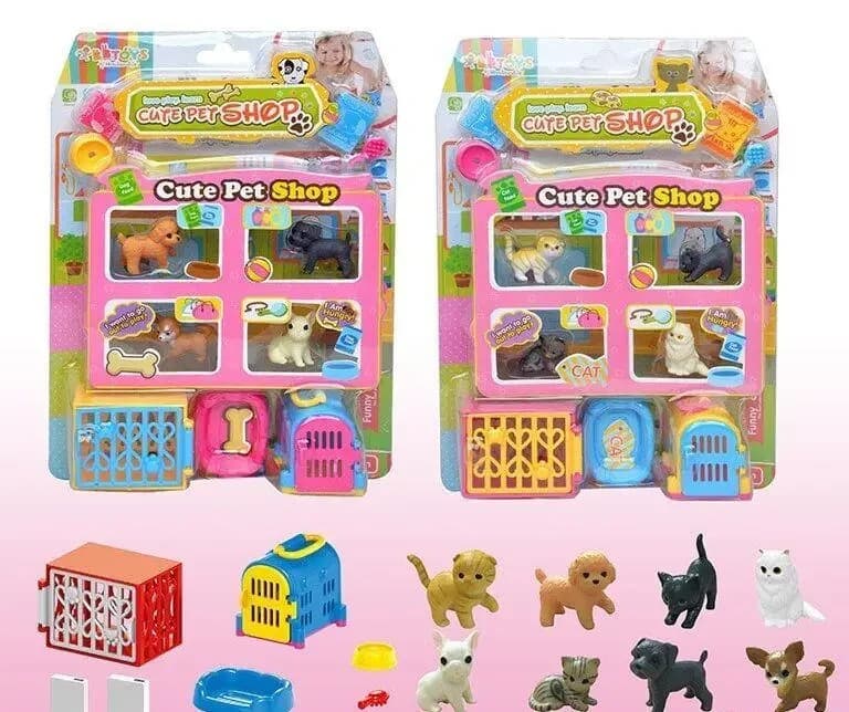 Набір тварин "Cute Pet Shop" з аксесуарами на листі  (KLD 888-28)