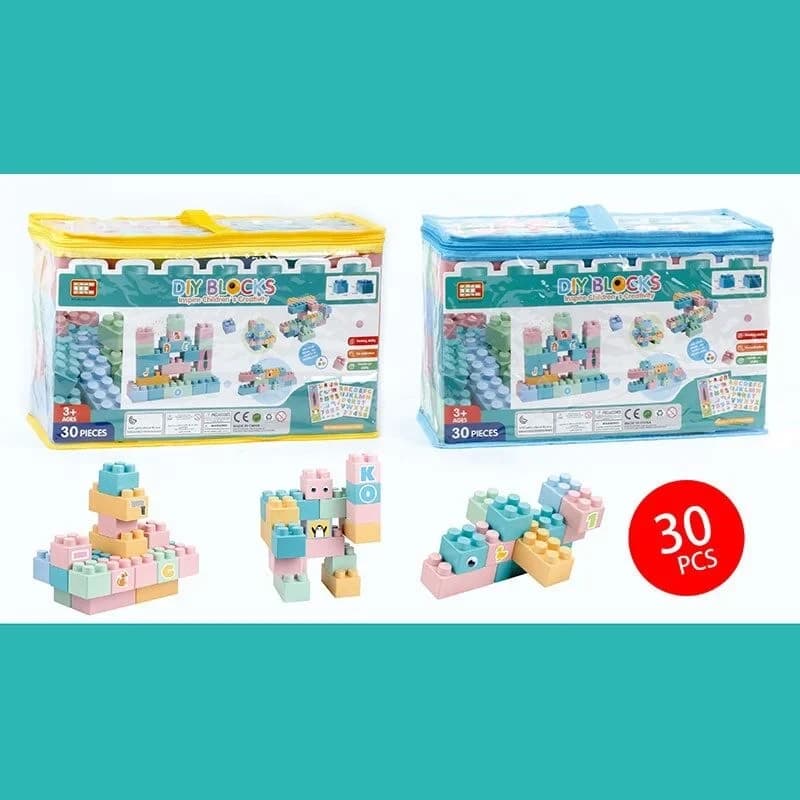 Дитячий конструктор "DIY Blocks" на 30 блоків у сумці (HC 041 G-01)