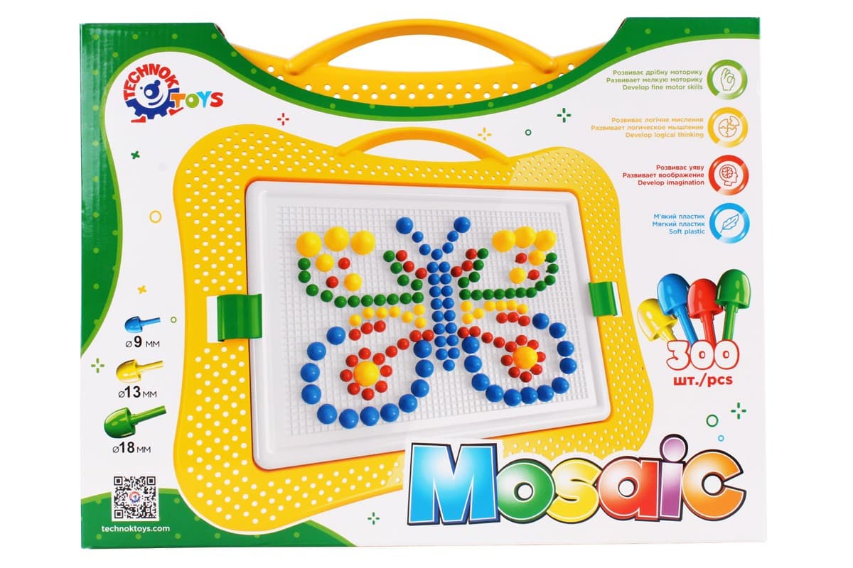 Дитяча розвиваюча мозаїка № 7 на 300 елементів | Technok Toys (2100)