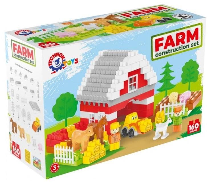Дитячий розвиваючий конструктор "Ферма" на 160 деталей | Technok Toys (0327)