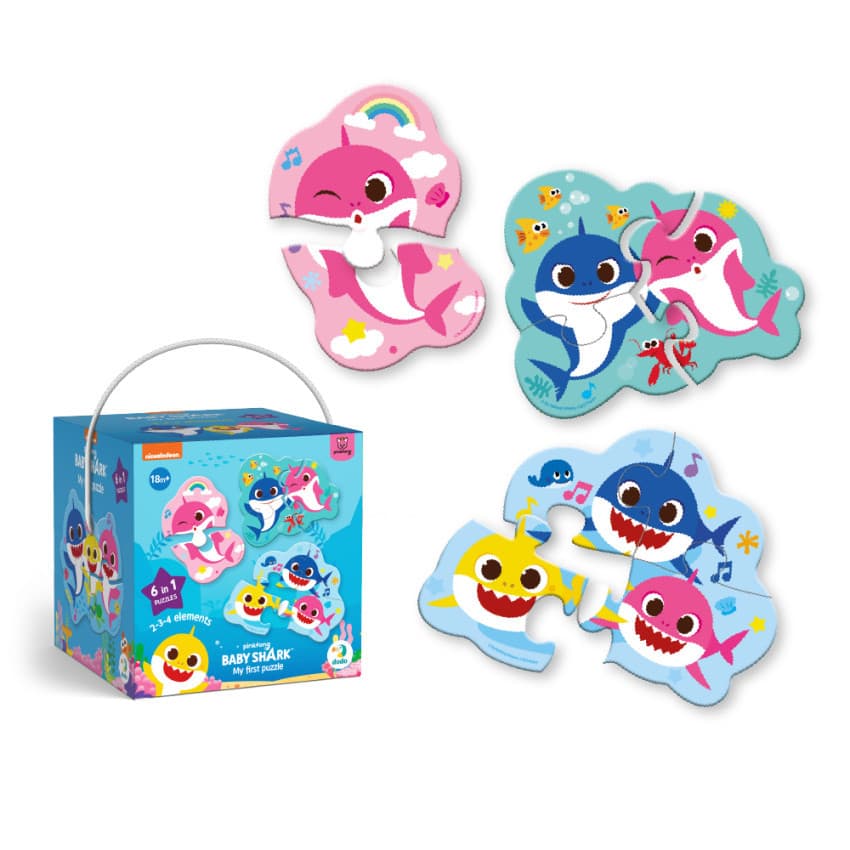 Пазл DodoToys Shark 200587 2-3-4 елементи