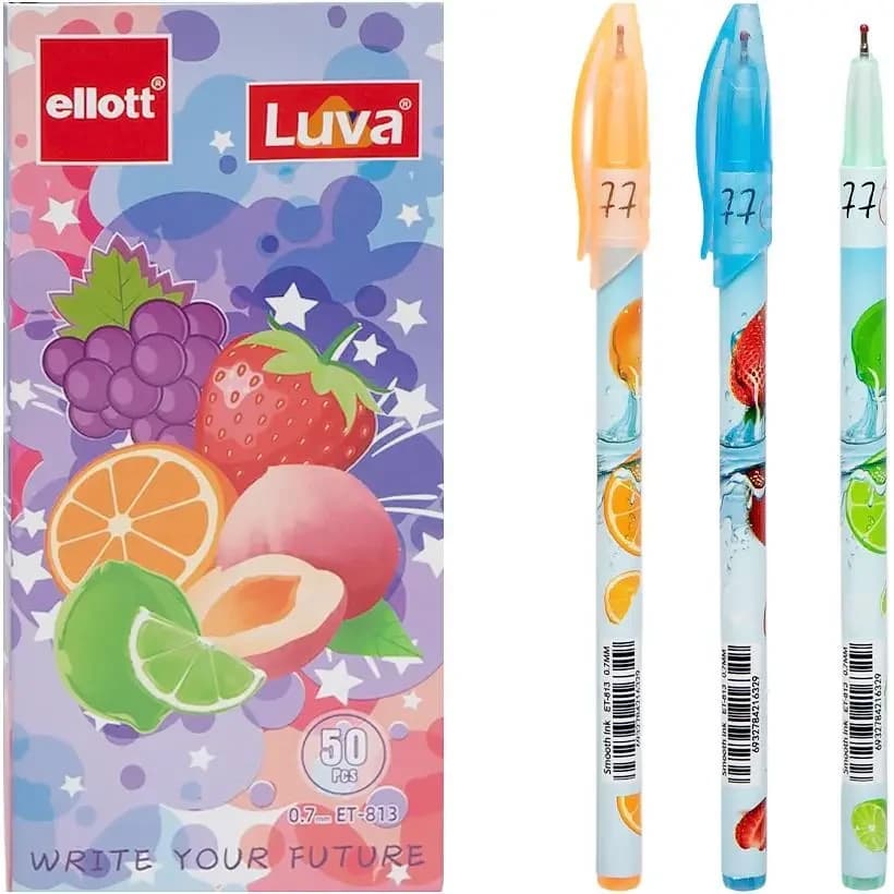 Ручка кулькова 0,7 мм "Luva" Ellott ET-813 синя
