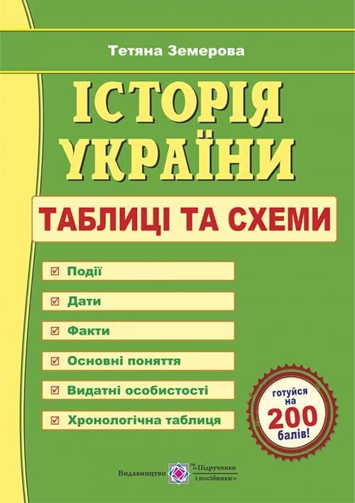 Навчальний довідник Історія України. Таблиці та схеми