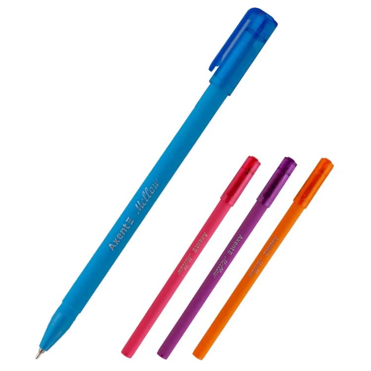 Ручка масляна Axent Mellow AB1064-02-A, 0.7 мм, синя