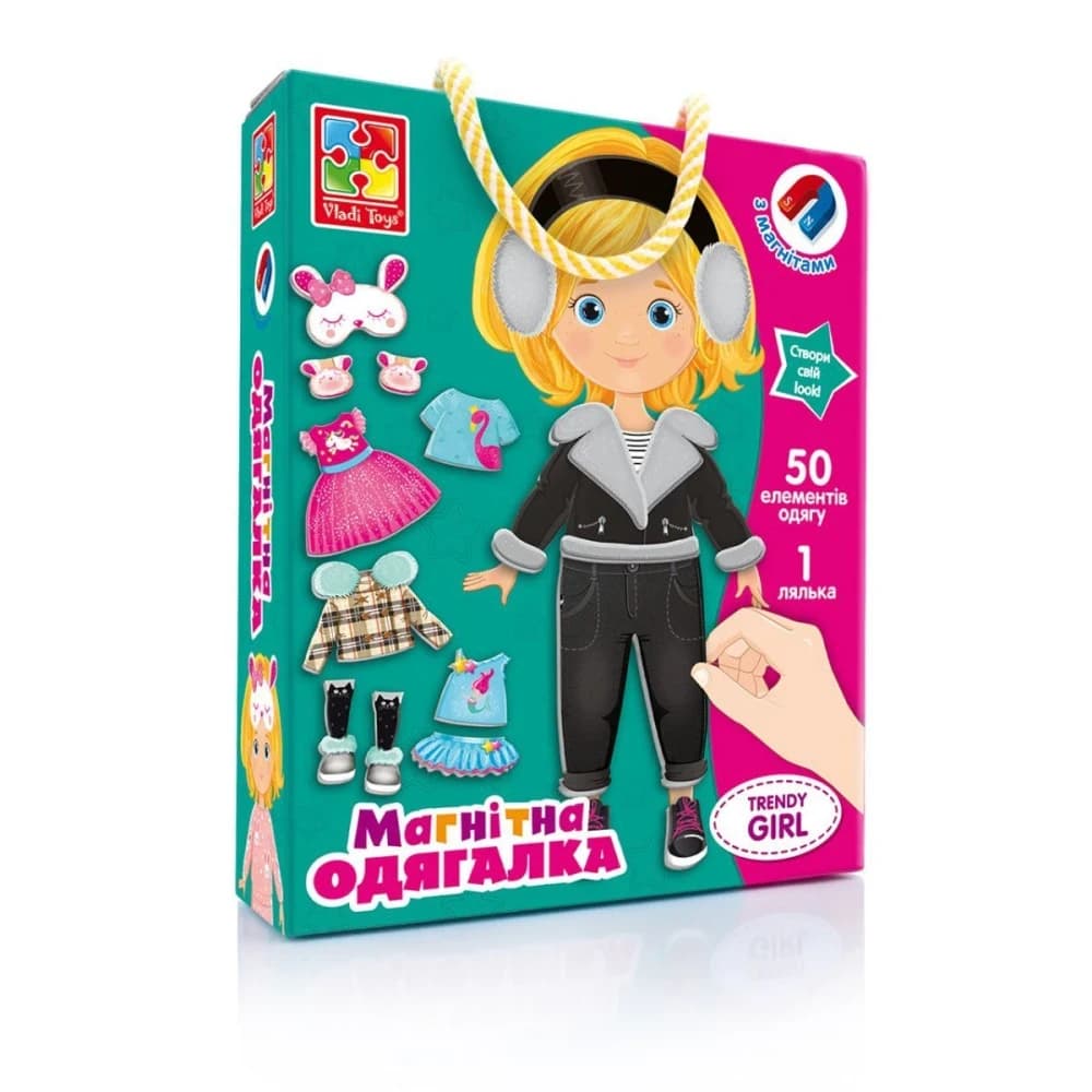 Гра магнітна одягалка «Trendy girl» Vladi Toys VT3702-23