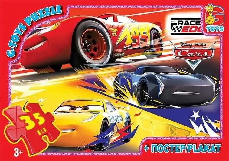 Пазли G-Toys "Тачки" 35 елементів + ​​постер 21 х 30 см Z 10187