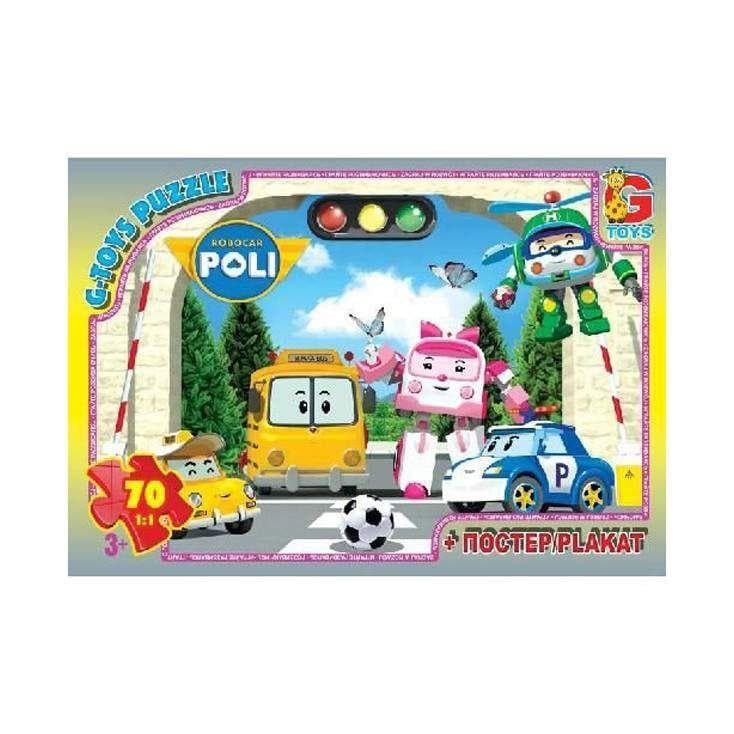 Пазли 70 елементів G Toys "Робокар Полі" RR 067435 + постер