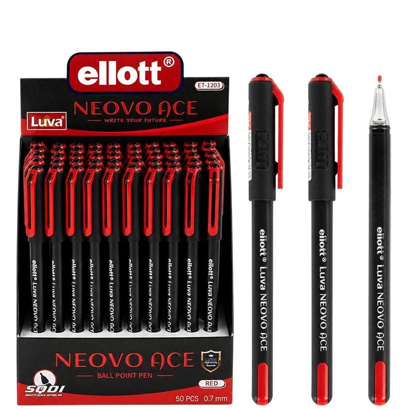 Ручка кулькова "Ellott" ET-1203Z-50 Neovo Ace червона