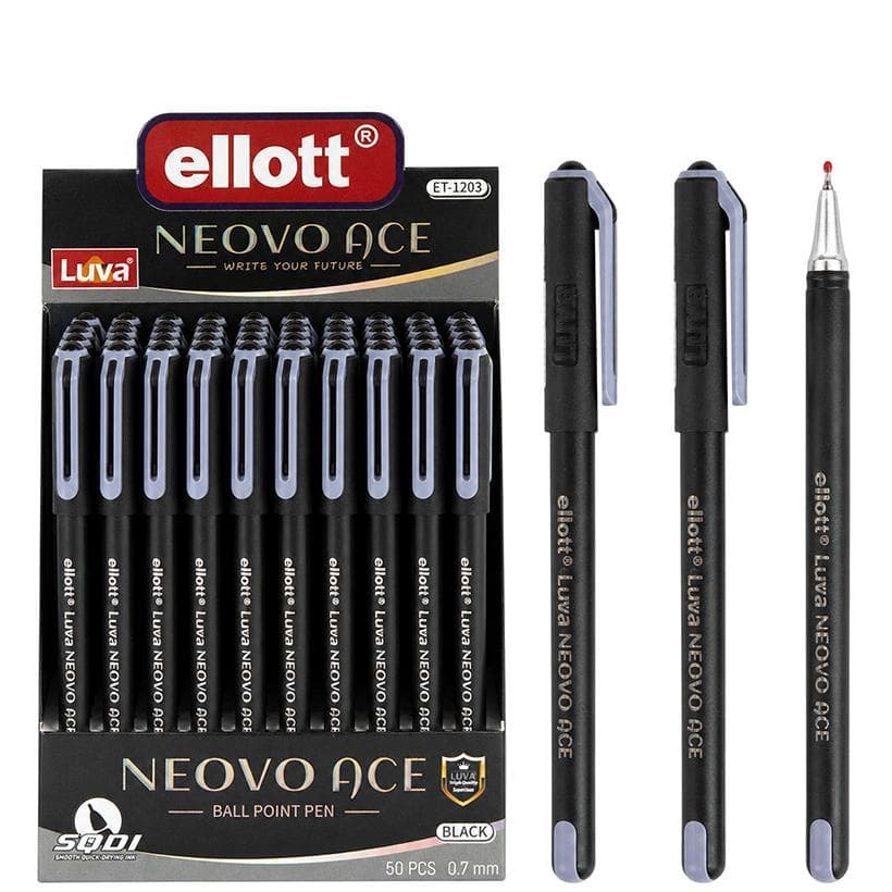 Ручка кулькова "Ellott" ET-1203Z-50 Neovo Ace чорна