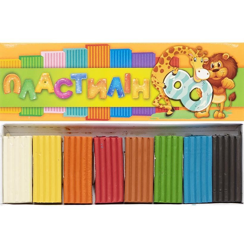Пластилiн 8 кол.180 грам СТАНДАРТ, ТМ Тетрада ТЕ99933