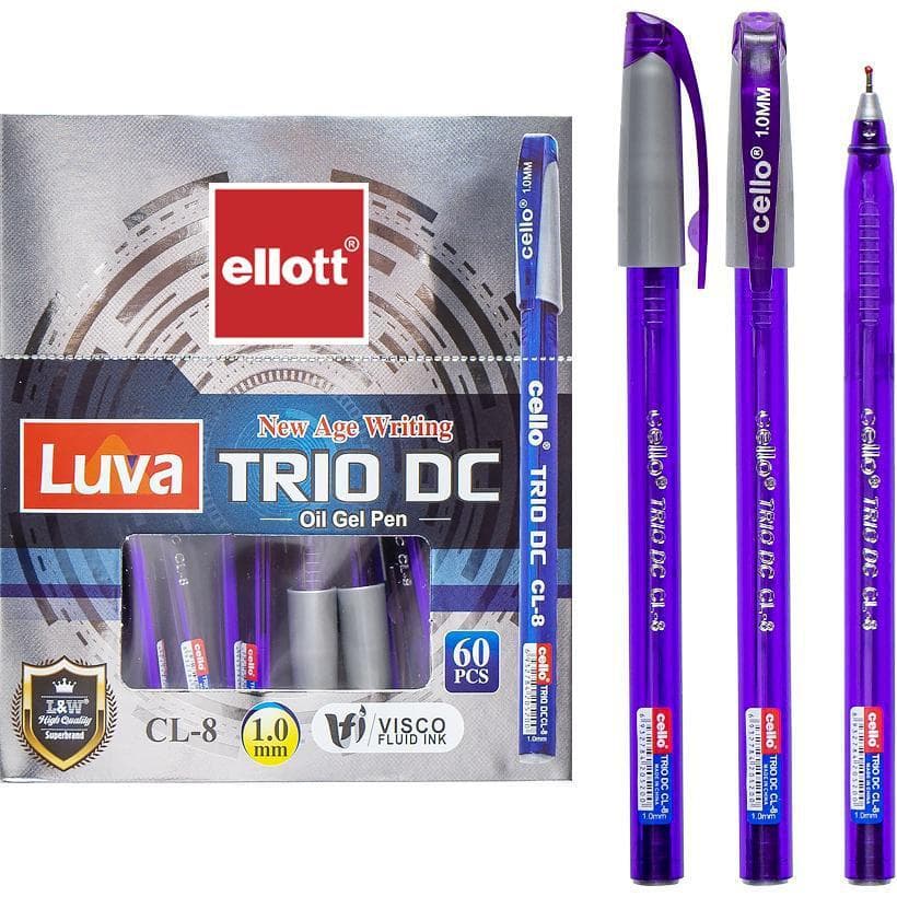 Ручка масляна Tri DC Cello CL-8-60 фіолетова