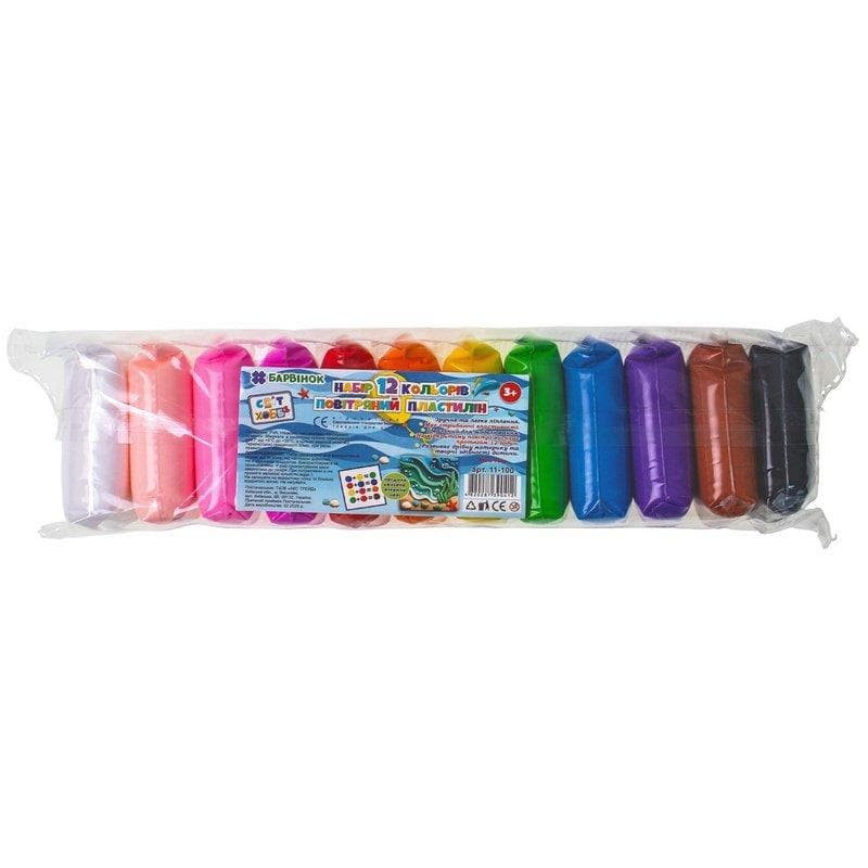 Пластилін повітряний 12 кол, 96гр, LIGHT PACK, 11-100, БАРВІНОК